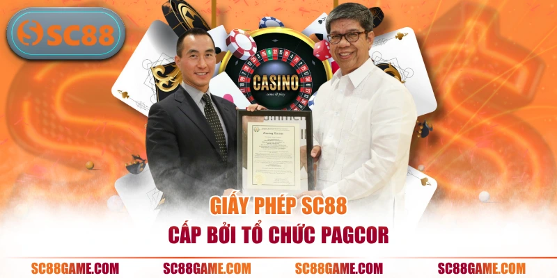 Giấy phép SC88 cấp bởi tổ chức PAGCOR